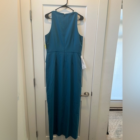 Kay Unger Megan Column Gown Size 12 in Baltic Blue - Picture 3 of 6